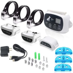 Wireless Dog Fence Containment System Rechargeable Waterproof Collar Wireless Dog Fence Containment System Rechargeable Waterproof Collar