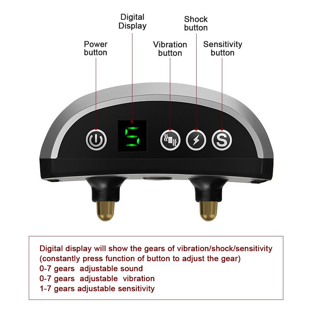 Dog No Bark Collar Rechargeable with 4 Training for All Dogs Bark Control Device