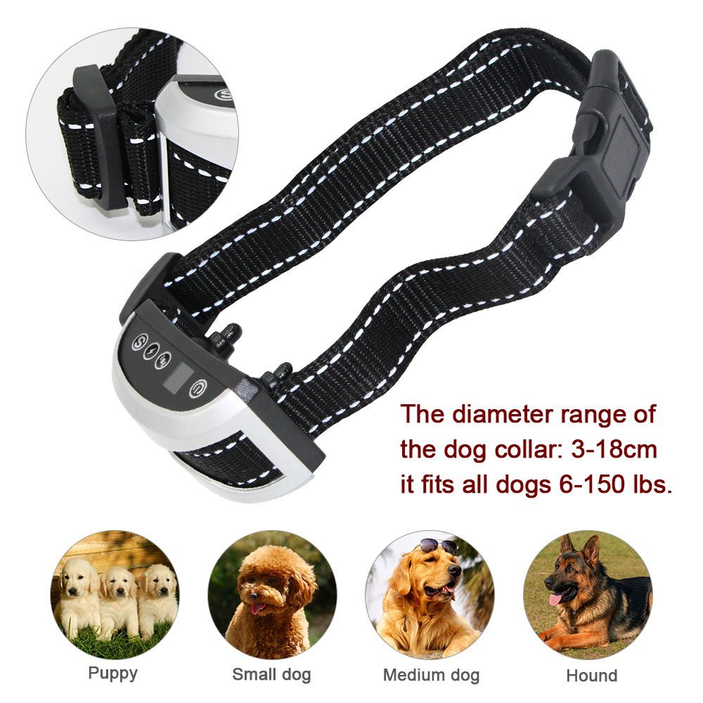 Dog No Bark Collar Rechargeable with 4 Training for All Dogs Bark Control Device