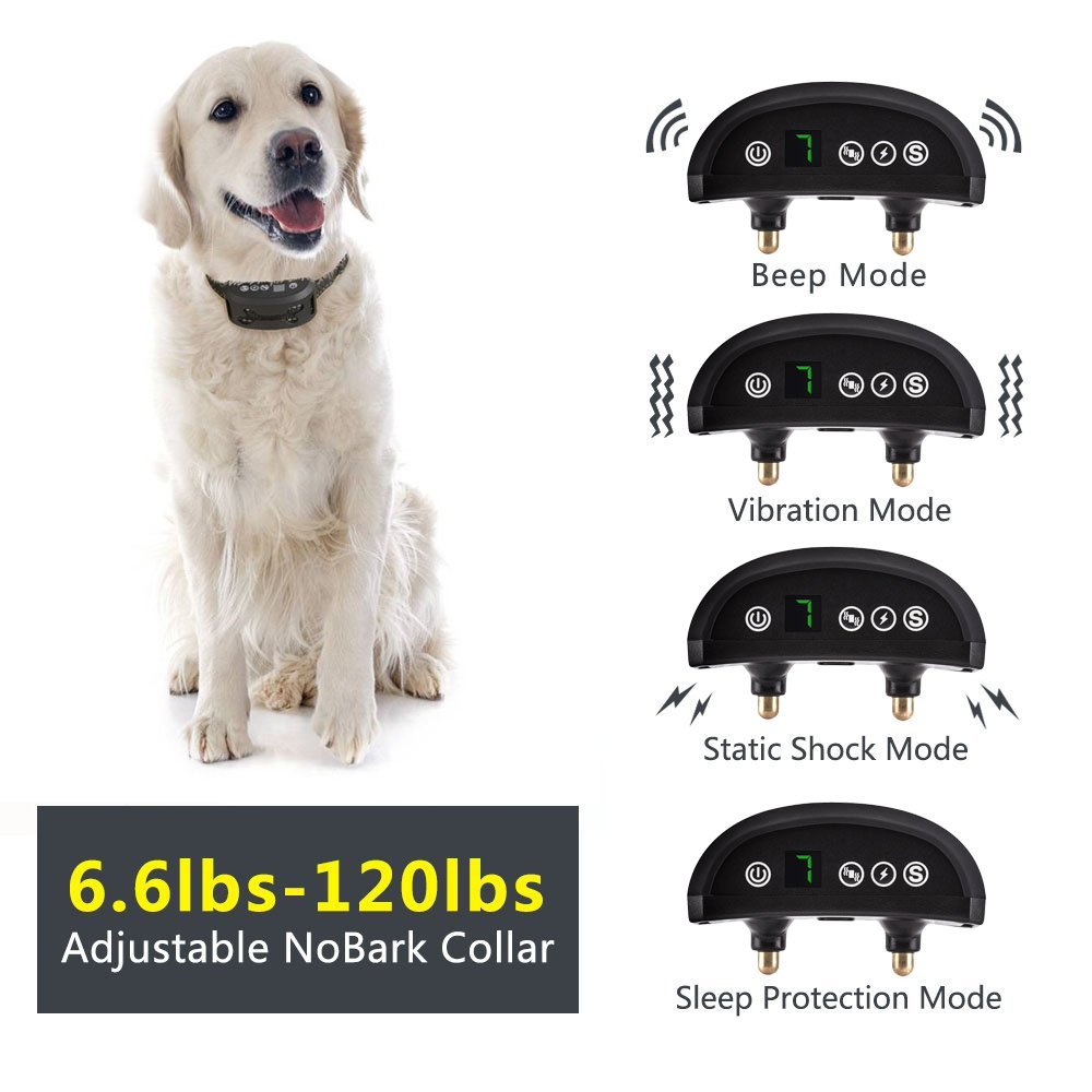 Dog No Bark Collars with Vibration and Rechargeable Anti Barking Device for All Dogs