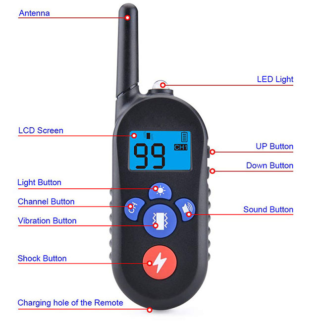 Rechargeable Remote Control Transmitter for M613/M623/M633 Dog Training Collar