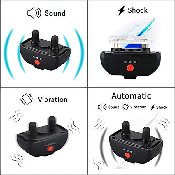 2 in 1 Dog Training Collar Automatic Anti Bark Control with Remote Rechargeable and Waterproof