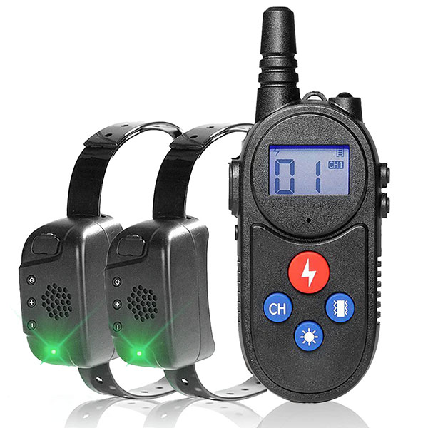 dog training collars with walkie talkie Remote Control Distance Up to 3280Ft for 2 dogs