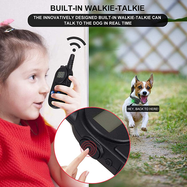 Dog Training Collars with walkie talkie Remote Control Distance Up to 3280Ft for 3 dogs