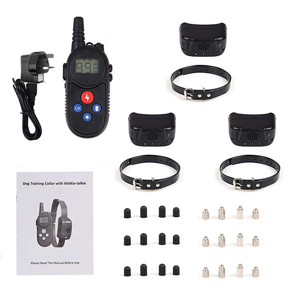 Dog Training Collars with walkie talkie Remote Control Distance Up to 3280Ft for 3 dogs