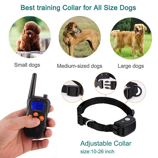 Waterproof Dog Training Collar with Wireless Remote Rechargeable 300M