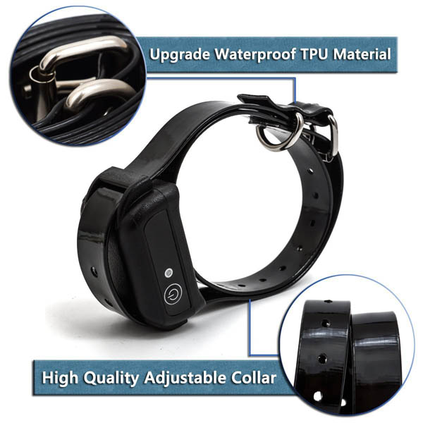 Waterproof Dog E-Collar Trainer with remote Rechargeable E-Collar for 2 Dogs