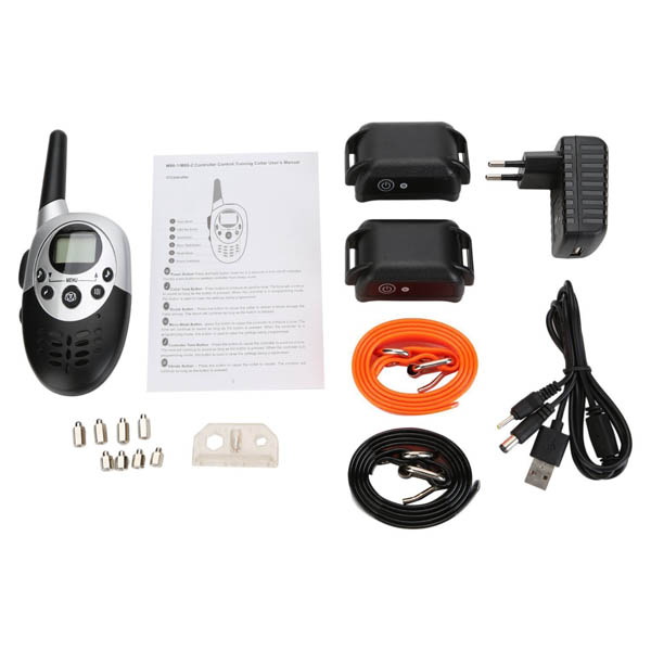 Waterproof Dog E-Collar Trainer with remote Rechargeable E-Collar for 2 Dogs