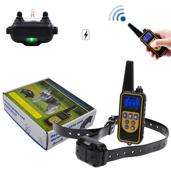 dog training collar 800M remote rechargeable and waterproof dog trainer